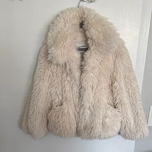 Abercrombie Kids Cream Teddy Jacket